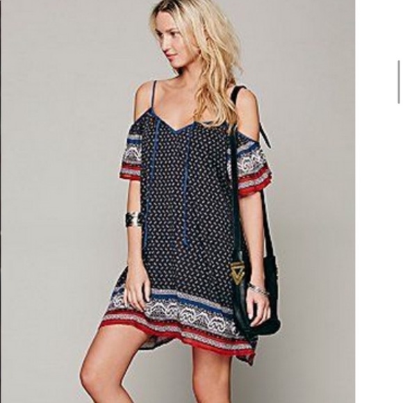 Free People Printed Cold Shoulder Dress - Picture 3 of 6